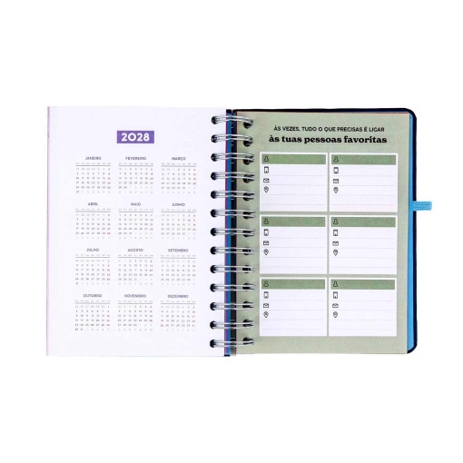 Agenda diária 140x175mm 2027 espiral Mr. Wonderful "Plano para hoje, histórias para amanhã"