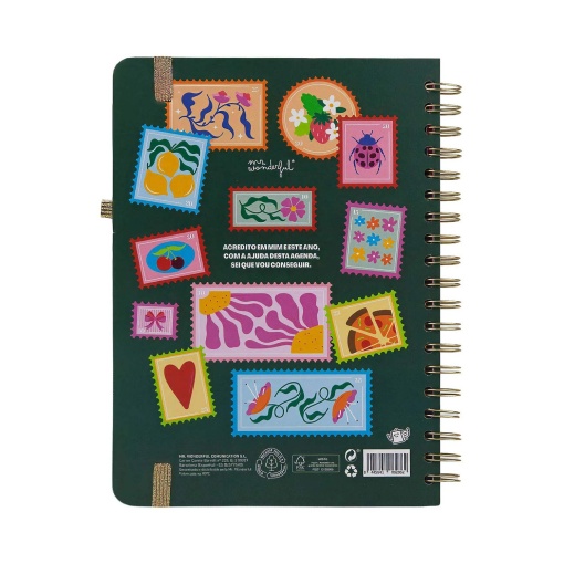 Agenda semanal 205x260mm 2027 espiral Mr. Wonderful "Em movimento"
