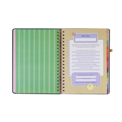 Agenda semanal 205x260mm 2027 espiral Mr. Wonderful "Em movimento"