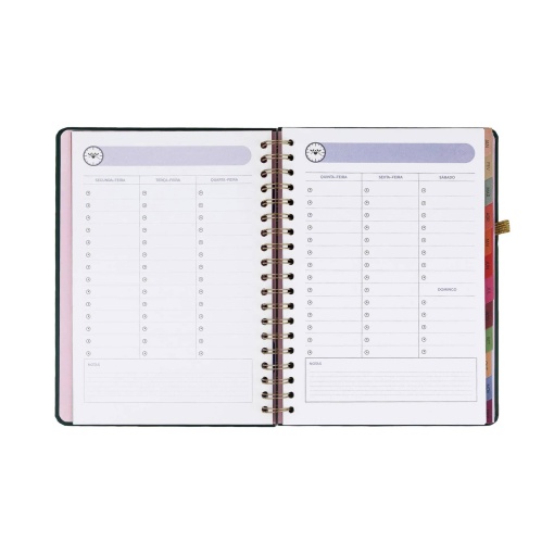 Agenda semanal 205x260mm 2027 espiral Mr. Wonderful "Em movimento"
