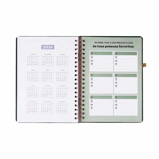 Agenda semanal 205x260mm 2027 espiral Mr. Wonderful "Em movimento"