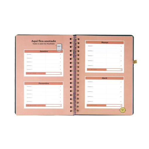 Agenda semanal 205x260mm 2027 espiral Mr. Wonderful "Em movimento"