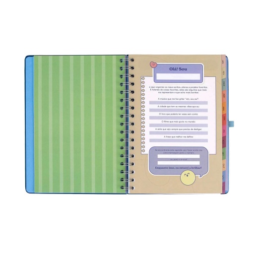 Agenda semanal 180x226mm 2027 espiral Mr. Wonderful "Plano para hoje, histórias para amanhã"