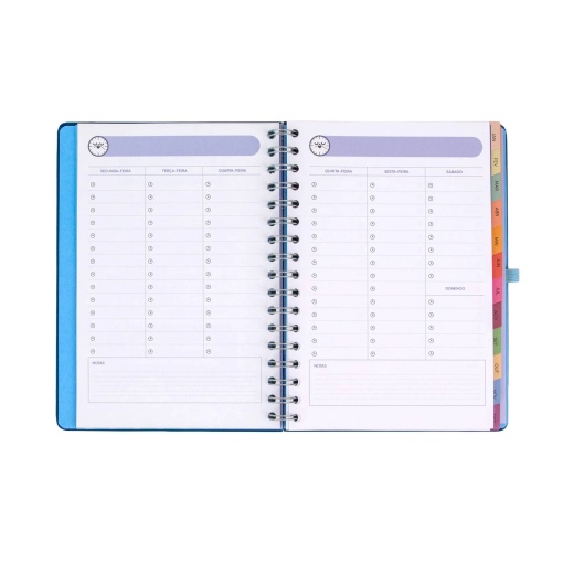 Agenda semanal 180x226mm 2027 espiral Mr. Wonderful "Plano para hoje, histórias para amanhã"