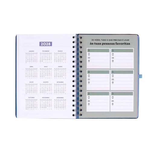 Agenda semanal 180x226mm 2027 espiral Mr. Wonderful "Plano para hoje, histórias para amanhã"