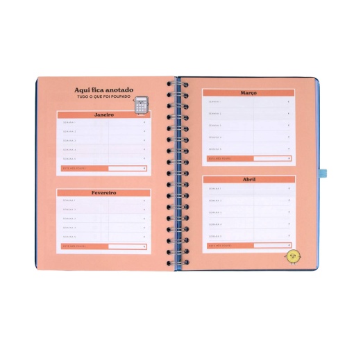 Agenda semanal 180x226mm 2027 espiral Mr. Wonderful "Plano para hoje, histórias para amanhã"