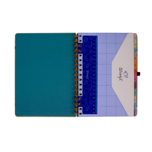 Agenda semanal 180x226mm 2027 espiral Mr. Wonderful "Entre rotinas e tarefas"