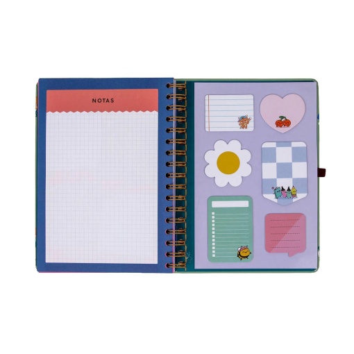 Agenda semanal 180x226mm 2027 espiral Mr. Wonderful "Entre rotinas e tarefas"