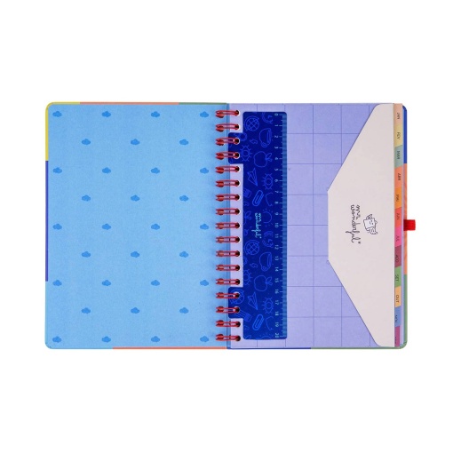 Agenda semanal 180x226mm 2027 espiral Mr. Wonderful "No meu mundo"