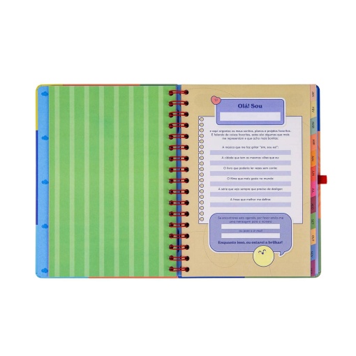Agenda semanal 180x226mm 2027 espiral Mr. Wonderful "No meu mundo"
