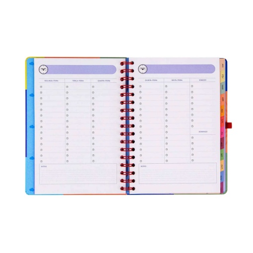 Agenda semanal 180x226mm 2027 espiral Mr. Wonderful "No meu mundo"