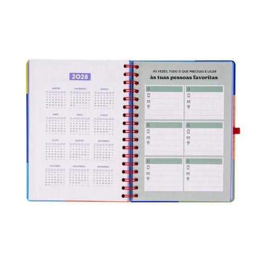 Agenda semanal 180x226mm 2027 espiral Mr. Wonderful "No meu mundo"