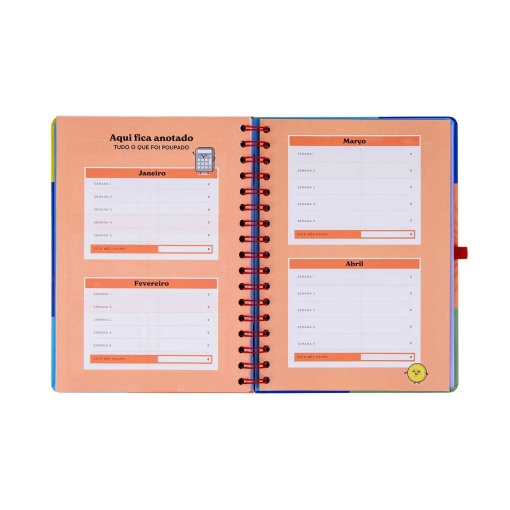Agenda semanal 180x226mm 2027 espiral Mr. Wonderful "No meu mundo"