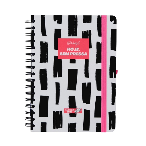 Agenda semanal 180x226mm 2027 con encuadernación en espiral Mr. Wonderful "Organizado, más o menos"