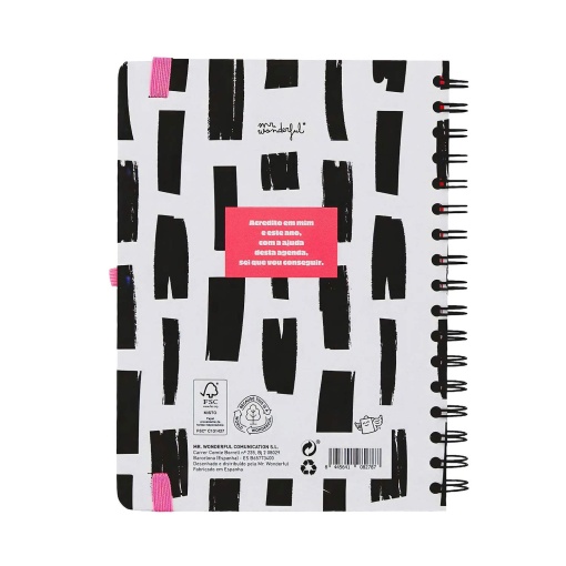 Agenda semanal 180x226mm 2027 con encuadernación en espiral Mr. Wonderful "Organizado, más o menos"