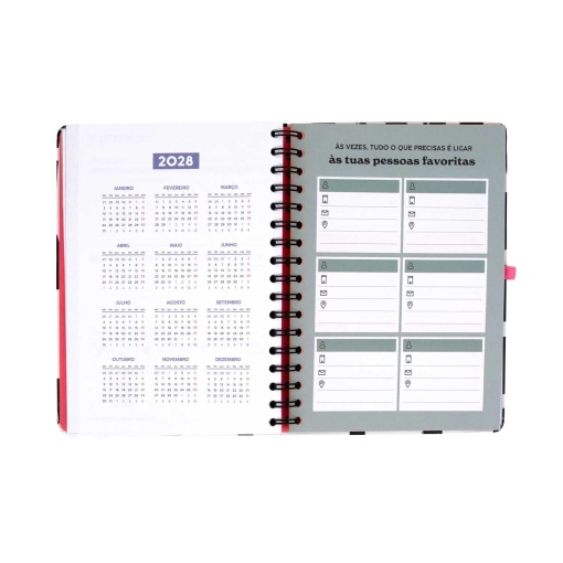 Agenda semanal 180x226mm 2027 con encuadernación en espiral Mr. Wonderful "Organizado, más o menos"