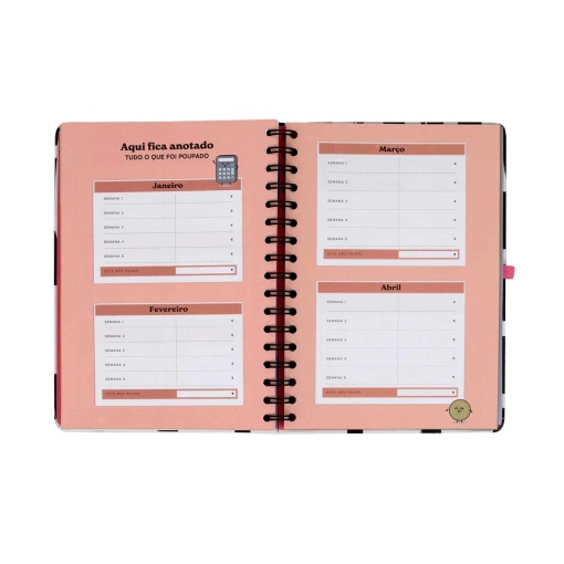 Agenda semanal 180x226mm 2027 con encuadernación en espiral Mr. Wonderful "Organizado, más o menos"