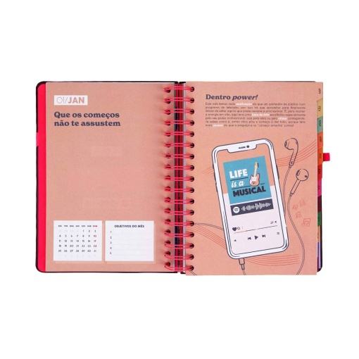 Agenda semanal 140x175mm 2027 espiral Mr. Wonderful "Full Aesthetic"