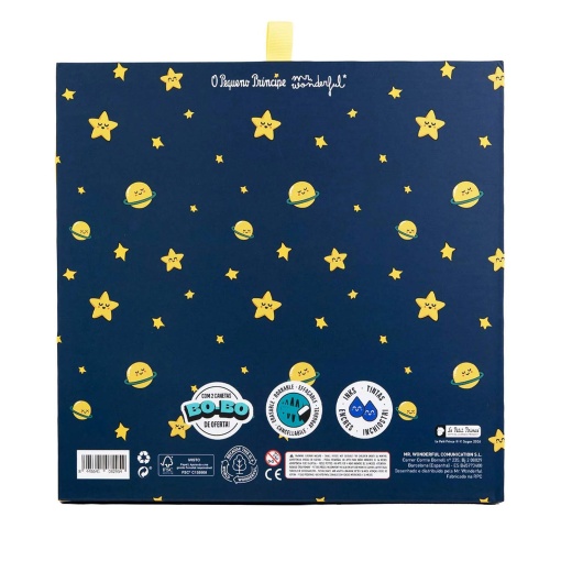 Conjunto agenda semanal 180x226mm 2027 + 2 canetas apagáveis Mr. Wonderful O Principezinho