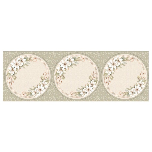 Tecido Fuxicos e Fricotes Natal Vintage painel sousplats 50x150cm