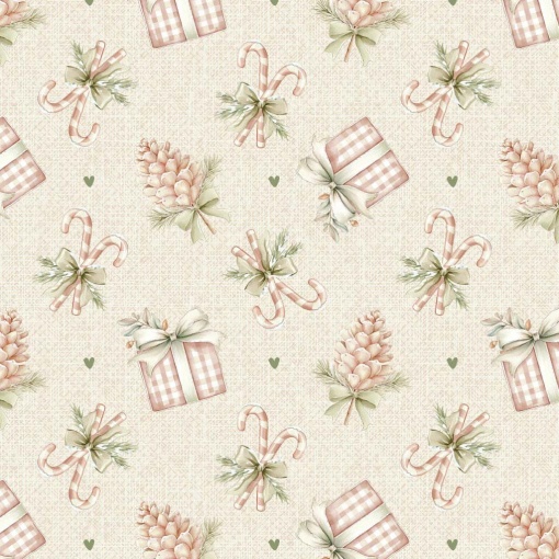Tecido Fuxicos e Fricotes Natal Vintage presentinhos 1x1,50m