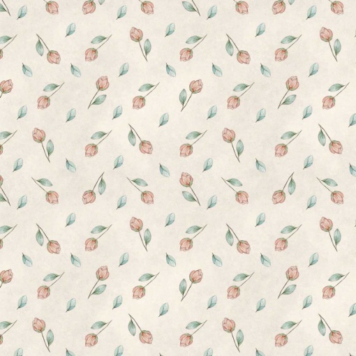 Tecido Fuxicos e Fricotes Floridinhos Fofos mini floral fofo bege 1x1,50m