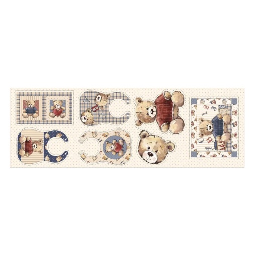 Tecido Fuxicos e Fricotes Teddy Bear painel 50x150cm