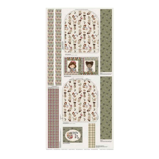 Fabric Patchwork and Frills My Crafts backpack panel 70x150cm