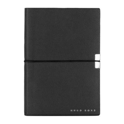 Caderno A6 liso Hugo Boss Elegance Storyline 80 folhas 80g preto com elástico