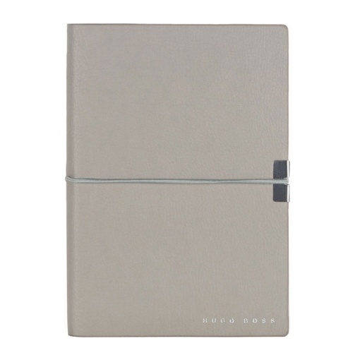 Caderno A6 pautado Hugo Boss Elegance Storyline 80 folhas 80g cinza com elástico