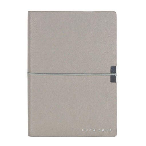 Caderno A6 liso Hugo Boss Elegance Storyline 80 folhas 80g cinza com elástico