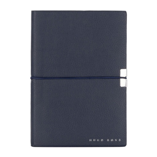 Caderno A6 pautado Hugo Boss Elegance Storyline 80 folhas 80g azul com elástico