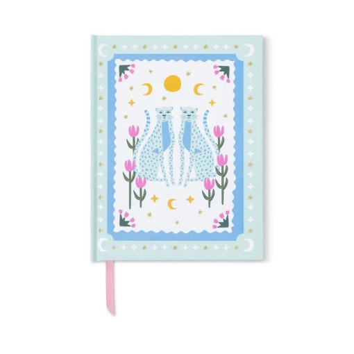 Caderno A5 pautado Design Works A Dopo chitas azuis