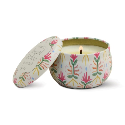 Vela aromática Paddywax Bronzed Gardenia en lata, 56 g.