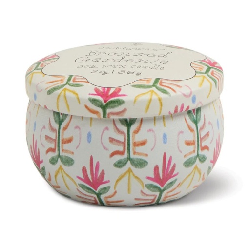Paddywax Bronzed Gardenia scented candle in a tin, 56g.