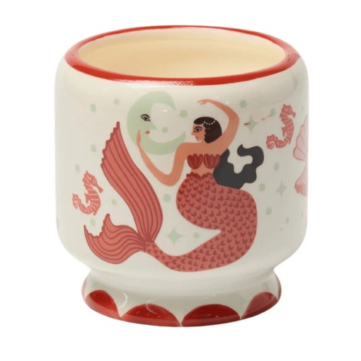Vela aromática Paddywax A Dopo con aroma a sirena y luna en taza de cerámica, 226 g