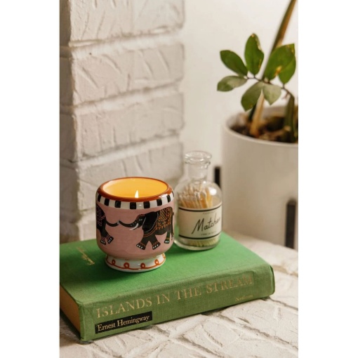 Aromatic candle in a ceramic cup, Paddywax A Dopo elephant, 226g