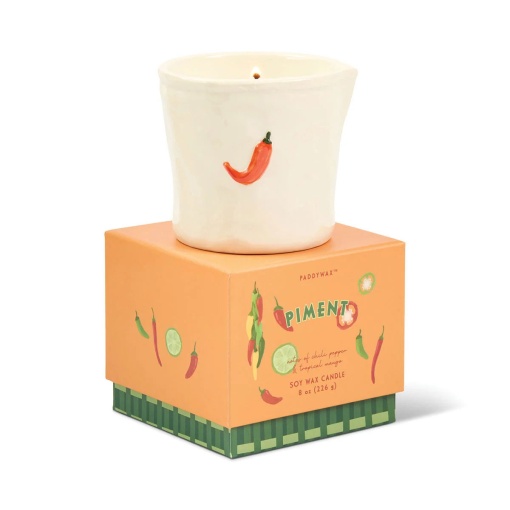 Vela aromática en taza de cerámica, Paddywax Bistro pimienta, 226 g