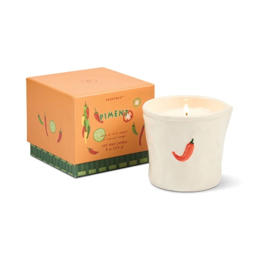 Aromatic candle in a ceramic cup, Paddywax Bistro pepper, 226g