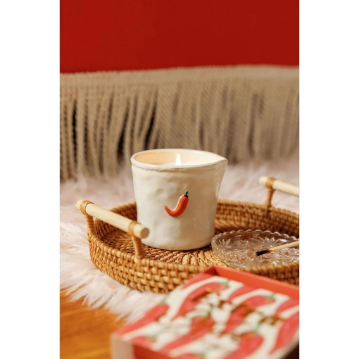 Aromatic candle in a ceramic cup, Paddywax Bistro pepper, 226g