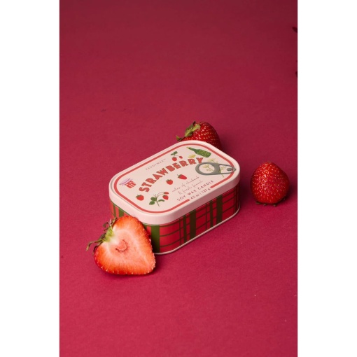 Paddywax Bistro Strawberry Scented Candle in a Tin, 127g