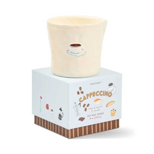 Vela aromática Paddywax Bistro Capuchino en taza de cerámica de 226 g