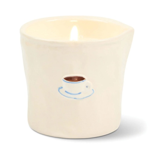 Paddywax Bistro Cappuccino Scented Candle in Ceramic Cup 226g