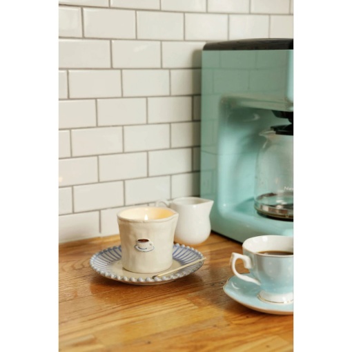Paddywax Bistro Cappuccino Scented Candle in Ceramic Cup 226g