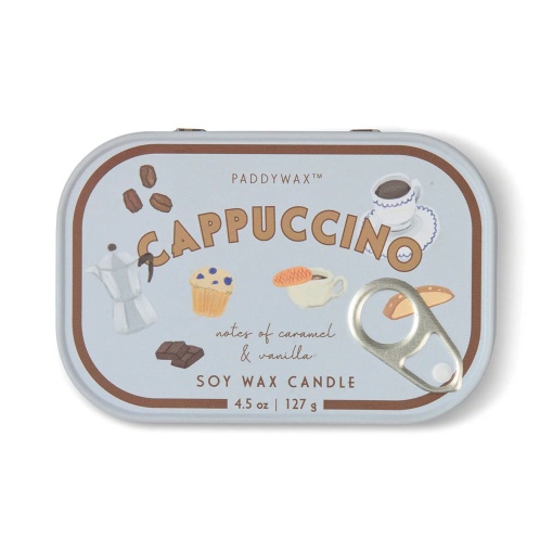 Vela aromática Paddywax Bistro con aroma a capuchino en lata, 127 g