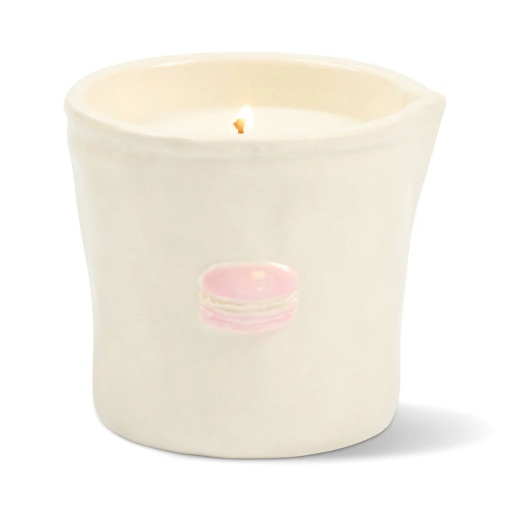 Paddywax Bistro macaron scented candle in a ceramic cup, 226g