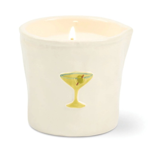 Paddywax Bistro Martini scented candle in a ceramic cup, 226g.