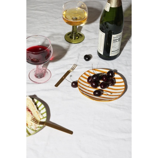 Ceramic appetizer plate, Here's How Marley stripes, 15cm (4 units)