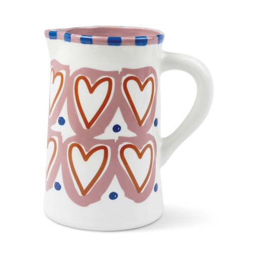Here's How A Dopo ceramic pitcher with hearts, 1775ml