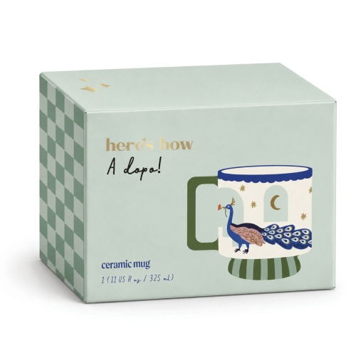 Here's How A Dopo Peacock Ceramic Mug 325ml